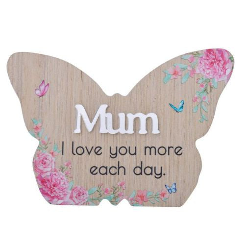 Floral Butterfly Plaque - Mum