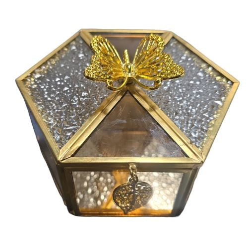 Butterfly 6 Sided Vintage Jewellery Box