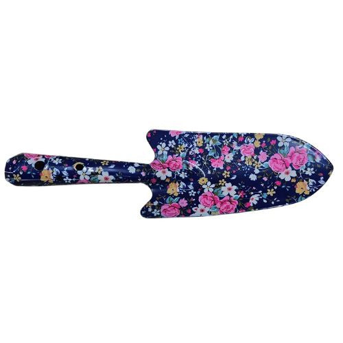 Metal Garden Trowel Flowers on Black