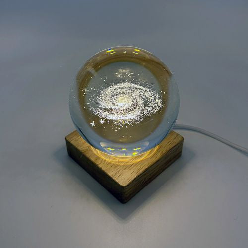Milky Way Crystal Ball with Light