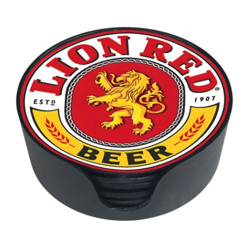 Lion Red Glass Coasters