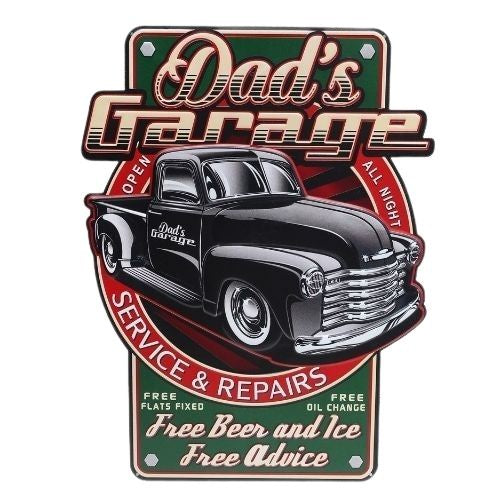 Dad's Garage Tin Sign.