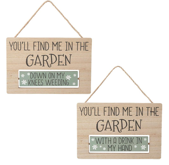 In The Garden Rotating Sign