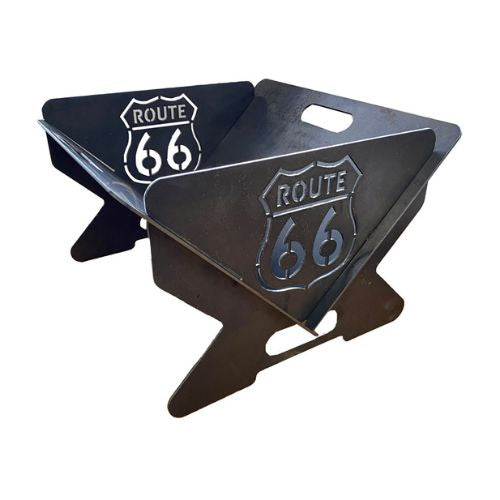 Route 66 Corten Portable Firepit