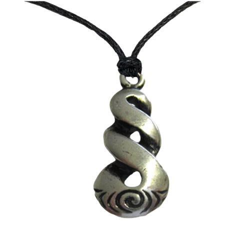 Twist Engraved Pewter Pendant