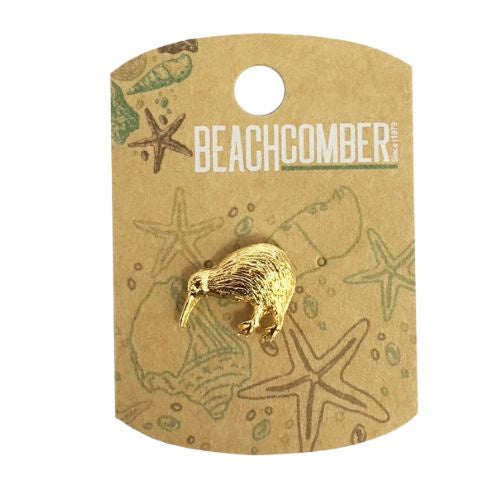 Kiwi Metal Pin Badge - Gold