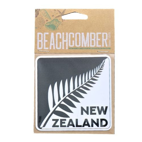 NZ Fern Black & White Sticker