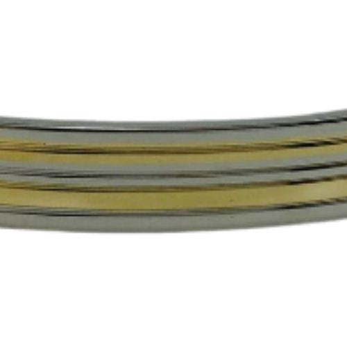 Gold & Silver Plated Bands Bracelet