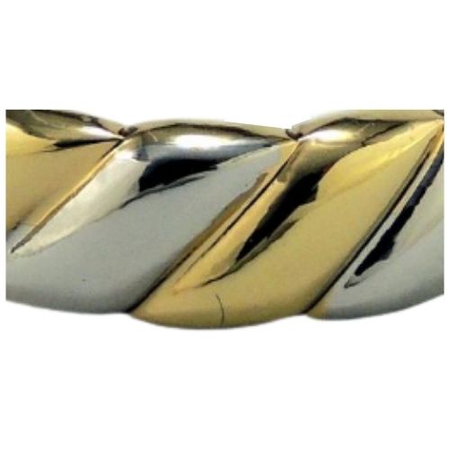 Twist Pattern Ring - Gold & Silver