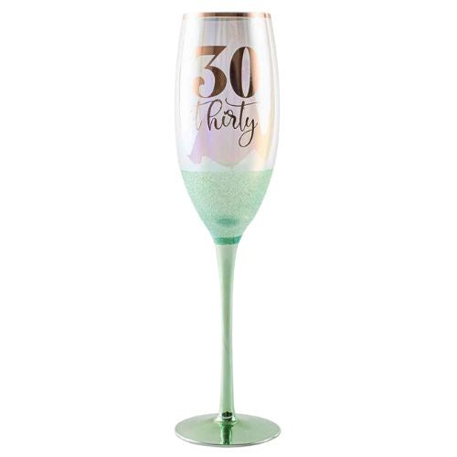 Glitterati Champagne Glass - 30th