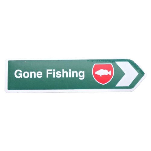 Gone Fishing Roadsign Magnet Green