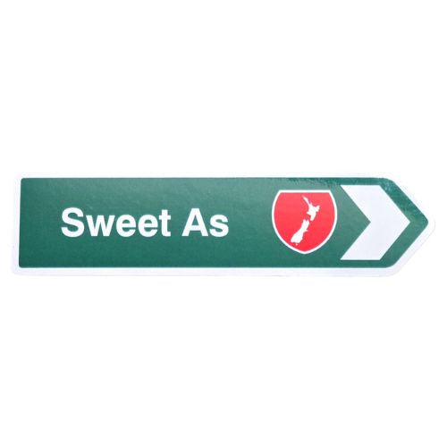 Sweet As Roadsign Magnet Green