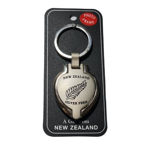 Heart Shaped Locket Fern Photo Frame Keyring