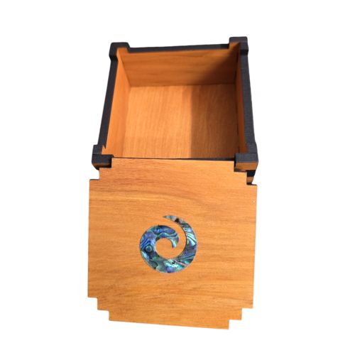 Rimu Veneer Giftbox with Paua Koru