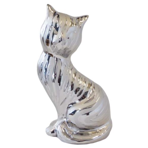 Cat - Sitting - Silver/White