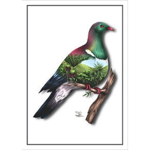 Sophie Blokker Greeting Card - New Zealand Wood Pigeon - Kereru
