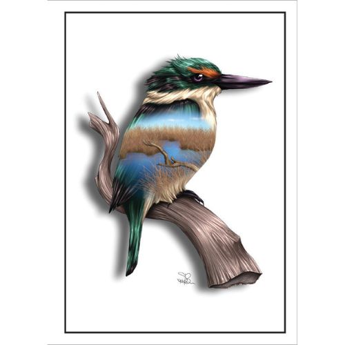 Sophie Blokker Greeting Card - New Zealand Kingfisher - Kotare