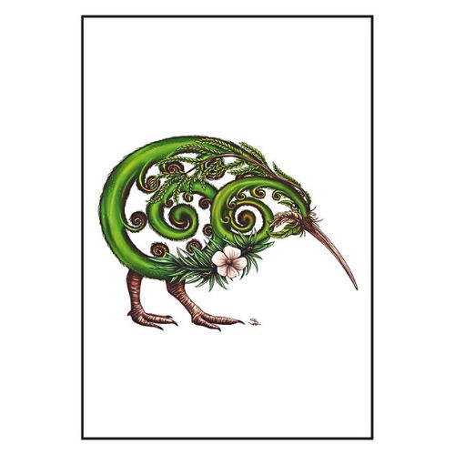 Sophie Blokker Greeting Card - New Zealand Koru Kiwi