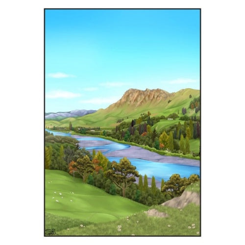 Sophie Blokker Greeting Card - Te Mata Peak & Tukituki River Valley
