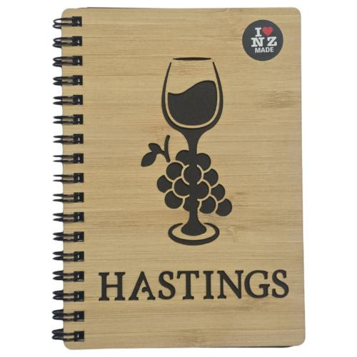 Hastings Bamboo Notebook with Wine & Grapes