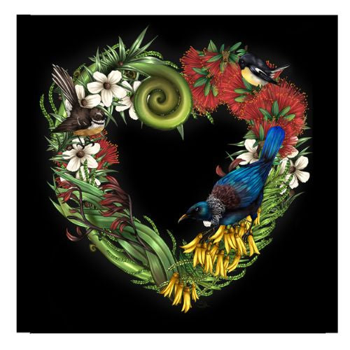 Sophie Blokker LED Canvas - Birds & Flora Heart