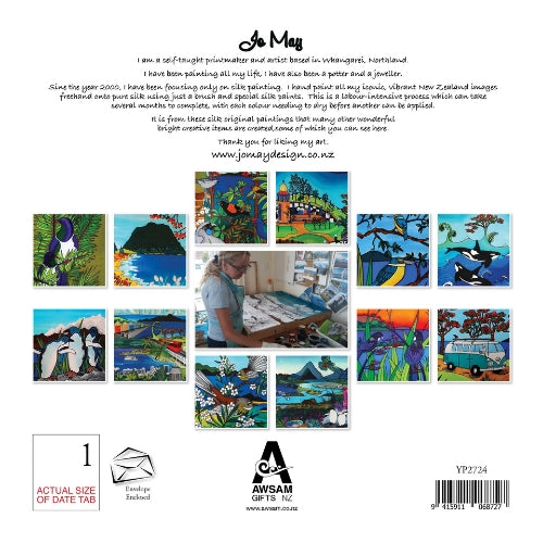 Jo May New Zealand Artwork Wall Calendar - 2027