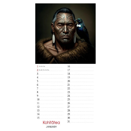 Doug Healey Perpetual Wall Calendar - Maori Art