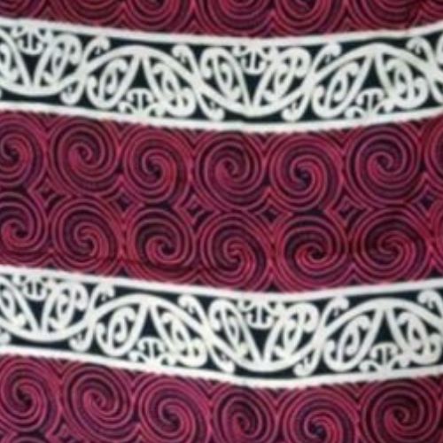Sarong Spiral/Koru - Red, White & Black