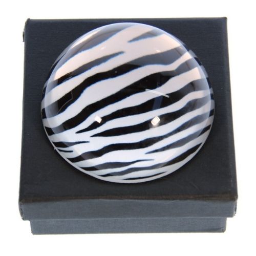Glass Paperweight - Zebra