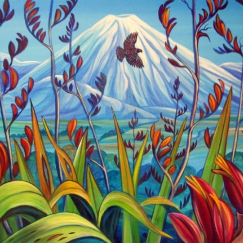 Mt Ngauruhoe Ceramic Tile