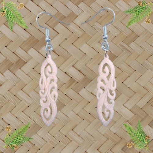Bone Multi Koru Earrings - 68mm