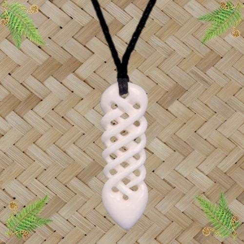 Bone Multi Twist Pendant - 70mm