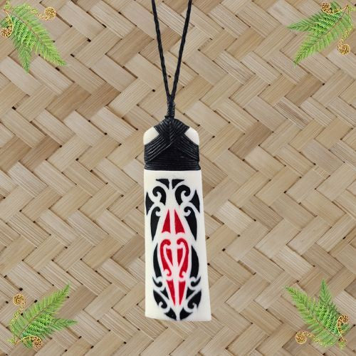 Bone Tribal Toki Pendant - 95mm