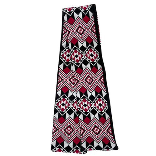 Maori Scarf - Dark Red
