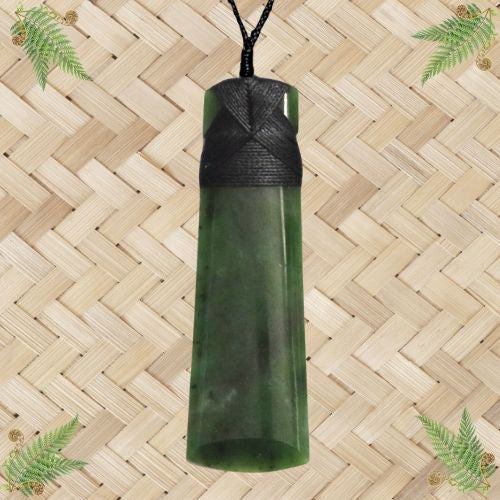 NZ Greenstone Toki Pendant - 102mm.