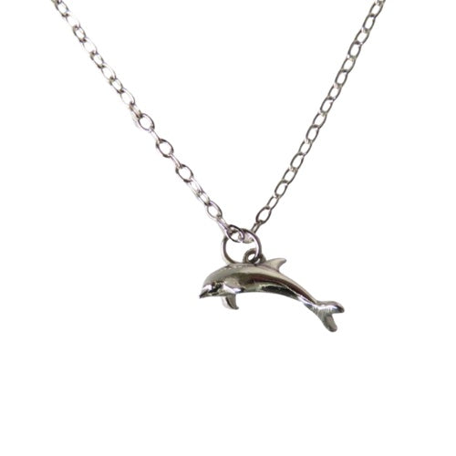 Dolphin Drop Silver Pendant