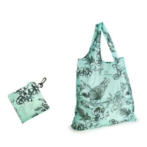 Birds Pastel Blue Foldable Bag
