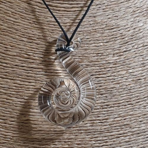 Glass Koru Spiral Pendant