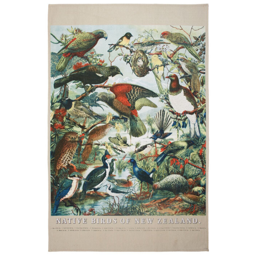 Prestige Native Birds of NZ Tea Towel