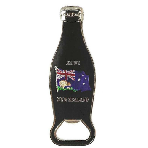 Bottle Opener Bottle Shaped Flag Kiwi Magnet