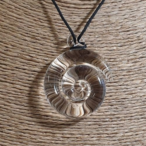 Glass Koru Pendant