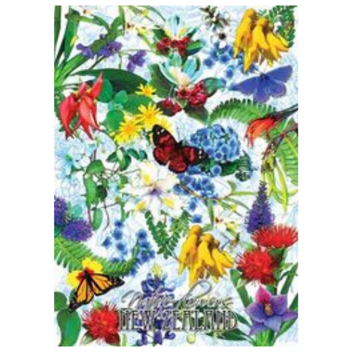 Designer Native Flowers Tea Towel