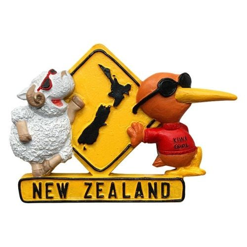 Cartoon Roadsign Polyresin Magnet