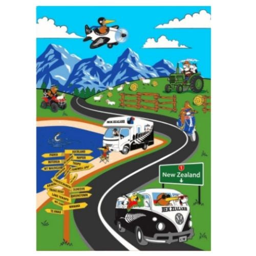 Road Trip Tea Towel