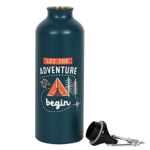Let The Adventure Begin Water Bottle - Navy