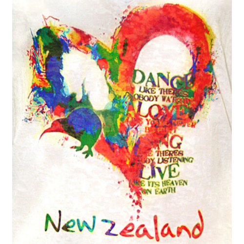 Adults Ladies Sea To Sky Burnout Dance Tee Shirt - White