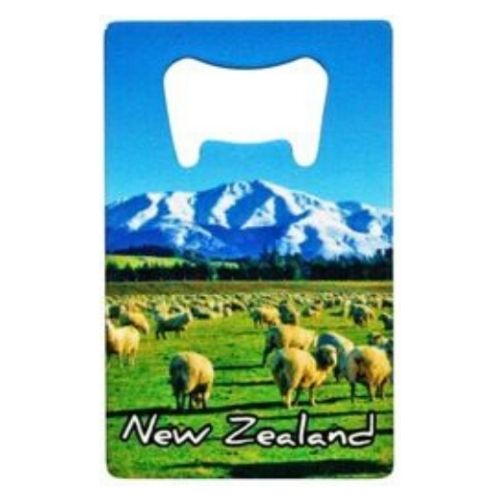 Sheep Scene Bottle Opener Magnet