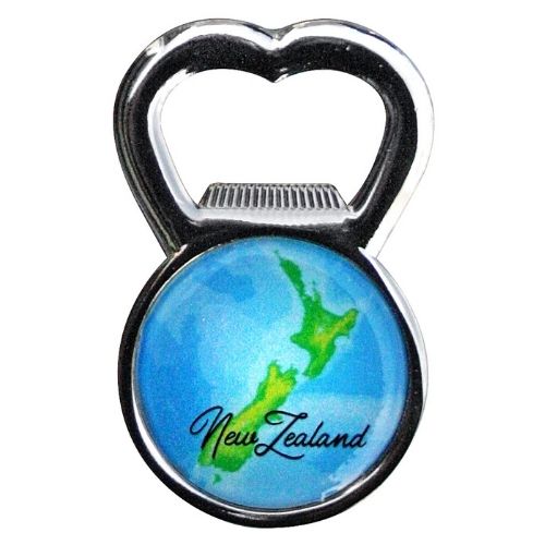 New Zealand Map Bottle Opener Magnet