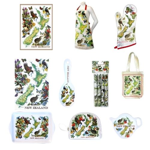 Designer Map Tea Towel