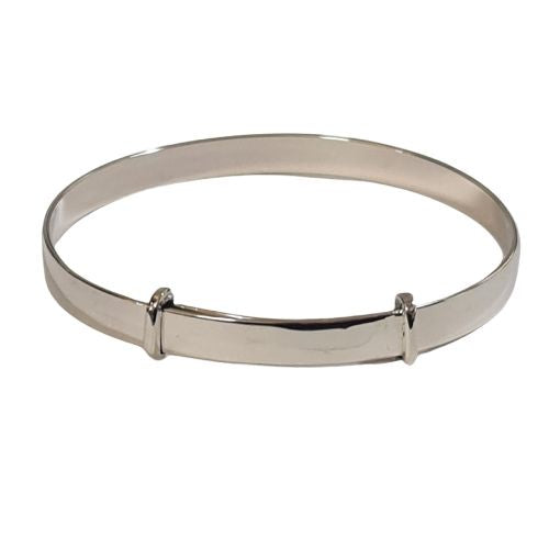 Sterling Silver Baby Expander Bangle Plain